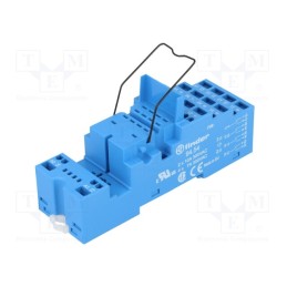 1 pcs x FINDER - 94.54.SMA - Socket, PIN: 14, 10A, 250VAC, for DIN rail mounting, spring clamps