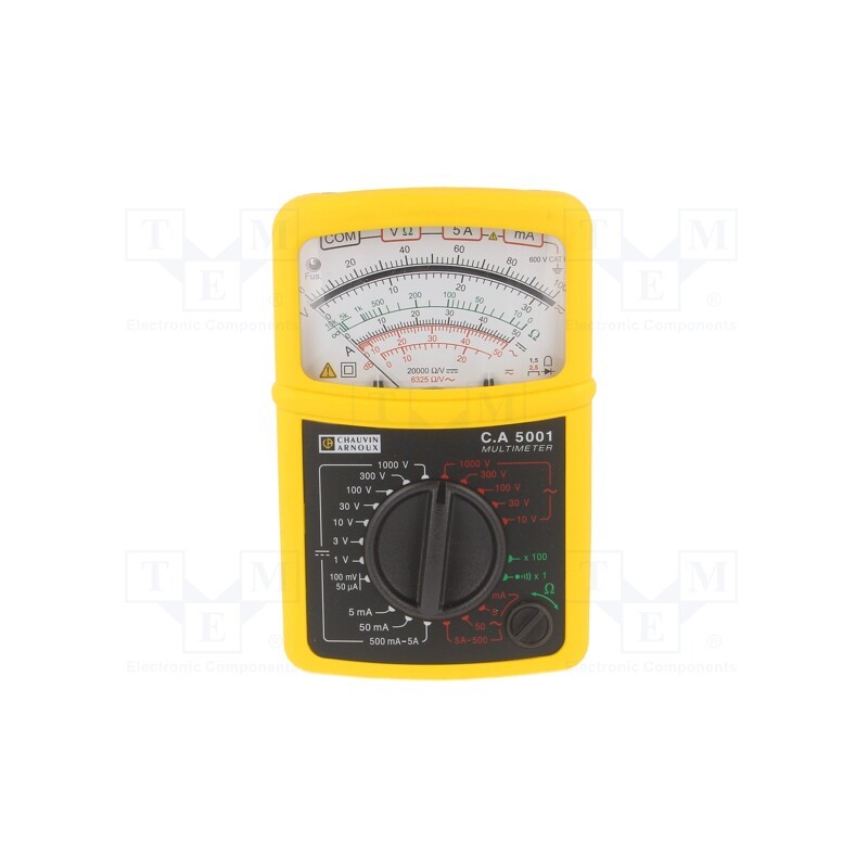 1 pcs x CHAUVIN ARNOUX - C.A 5001 - Analogue multimeter, Features: blown fuse indicator, IP40