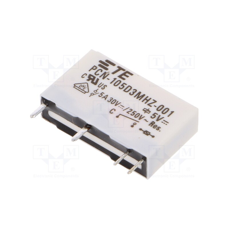 1 pcs x TE Connectivity - 1721441-2 - Relay: electromagnetic, SPST-NO, Ucoil: 5VDC, 5A, 3A/250VAC, PCB