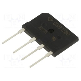 1 pcs x VISHAY - GSIB1580-E3/45 - Bridge rectifier: single-phase, Urmax: 800V, If: 15A, Ifsm: 300A