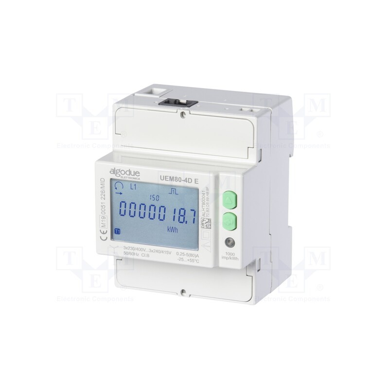 1 pcs x ALGODUE - 1104.0001.0001 - Counter, digital,mounting, for DIN rail mounting, three-phase