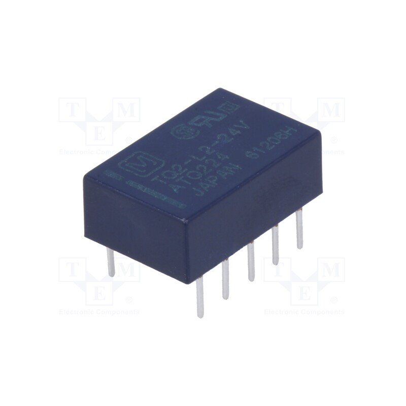 1 pcs x PANASONIC - TQ2-L2-24V - Relay: electromagnetic, DPDT, Ucoil: 24VDC, Icontacts max: 2A, PCB