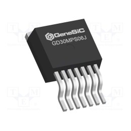 1 pcs x GeneSiC SEMICONDUCTOR - GD30MPS06J - Diode: Schottky rectifying, SiC, SMD, 650V, 30A, TO263-7,