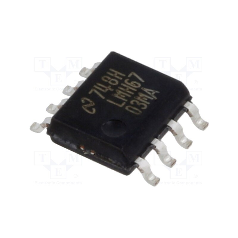 1 pcs x TEXAS INSTRUMENTS - LMH6703MA/NOPB - IC: operational amplifier, 1.2GHz, Ch: 1, SO8, ±4÷6VDC