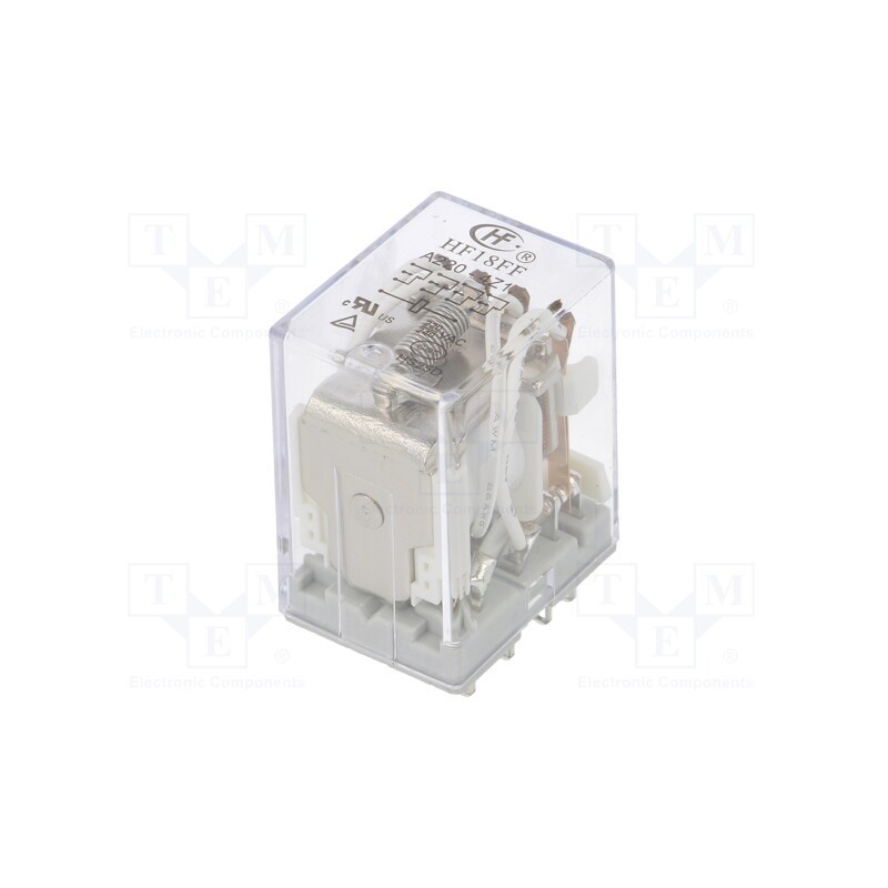 1 pcs x HONGFA RELAY - HF18FF/A220-4Z13 - Relay: electromagnetic, 4PDT, Ucoil: 220VAC, Icontacts max: 5A