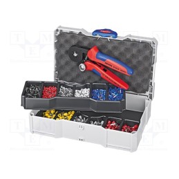 1 set x KNIPEX - 97 90 09 - Kit: for crimping push-on connectors, terminal crimping, case