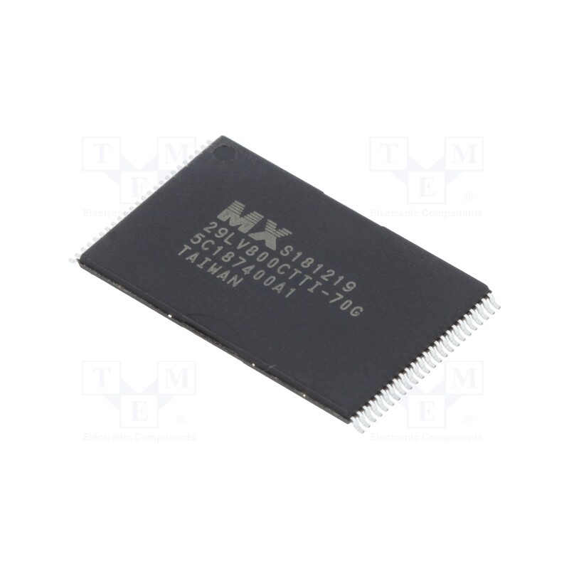 1 pcs x MACRONIX INTERNATIONAL - MX29LV800CTTI-70G/TRAY - IC: FLASH memory, 8MbFLASH, 70ns, TSOP48, parallel