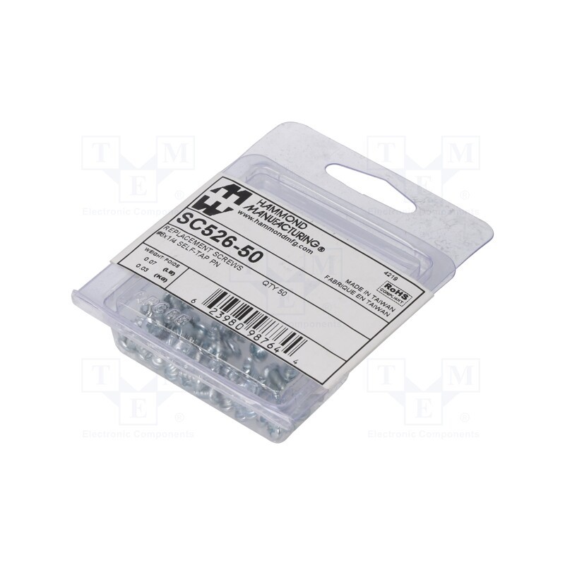 1 pcg x HAMMOND - SC526-50 - Set of screws, HM-1557, 50pcs.