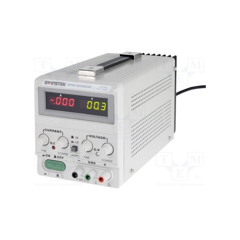 1 pcs x GW INSTEK - GPS-3030DD - Power supply: laboratory, single-channel,linear, 0÷30VDC, 0÷3A