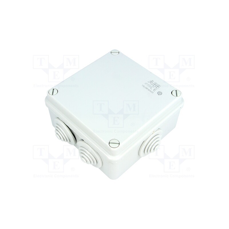 1 pcs x ABB - 1SL0816A00 - Enclosure: junction box, X: 113mm, Y: 113mm, Z: 57mm, wall mount