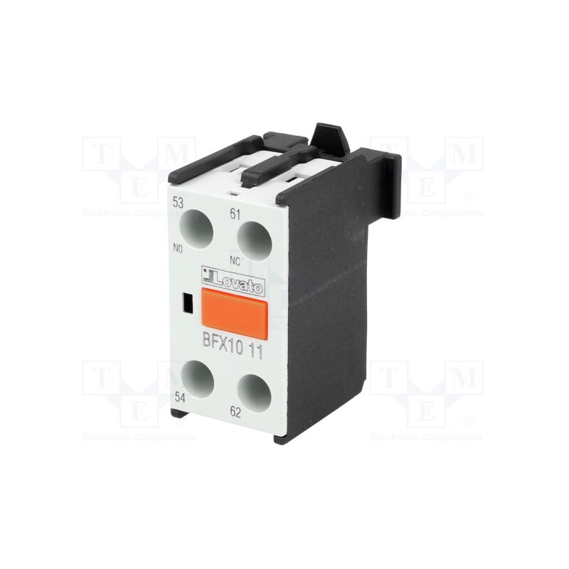 1 pcs x LOVATO ELECTRIC - BFX1011 - Auxiliary contacts, Series: BF, Leads: screw terminals, front