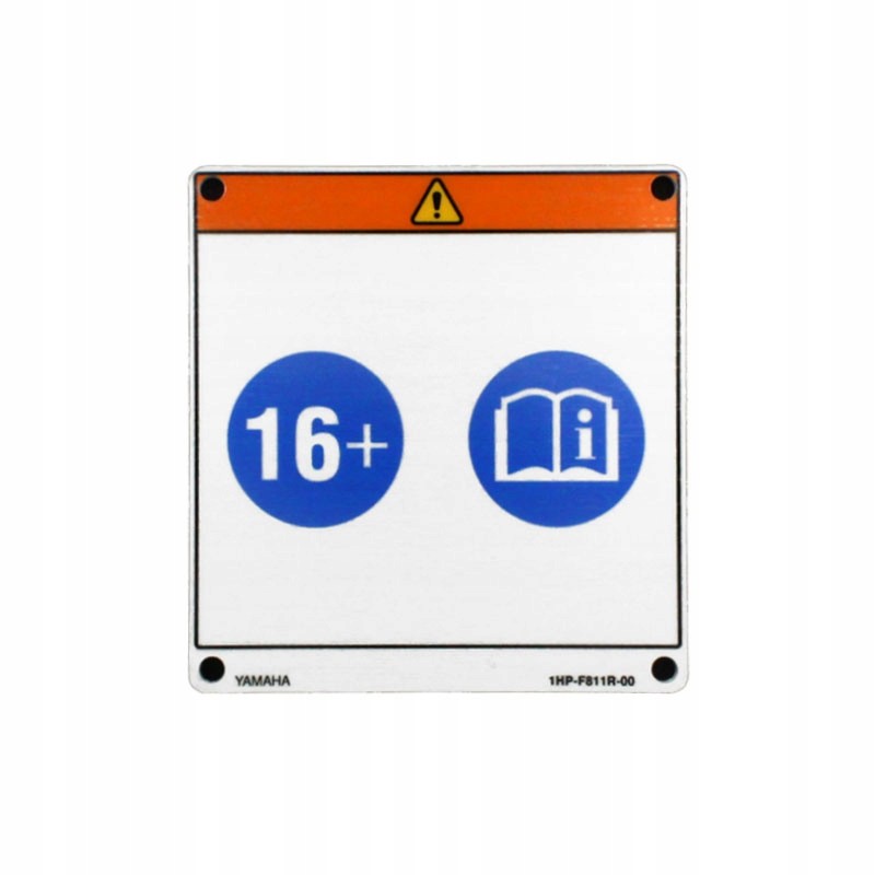 Warning plate yamaha grizzly kodiak 700 1hp f811r 00 00