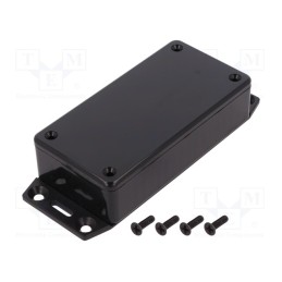 1 pcs x HAMMOND - 1591AF2SBK - Enclosure: multipurpose, X: 50mm, Y: 100mm, Z: 25mm, 1591, ABS, black