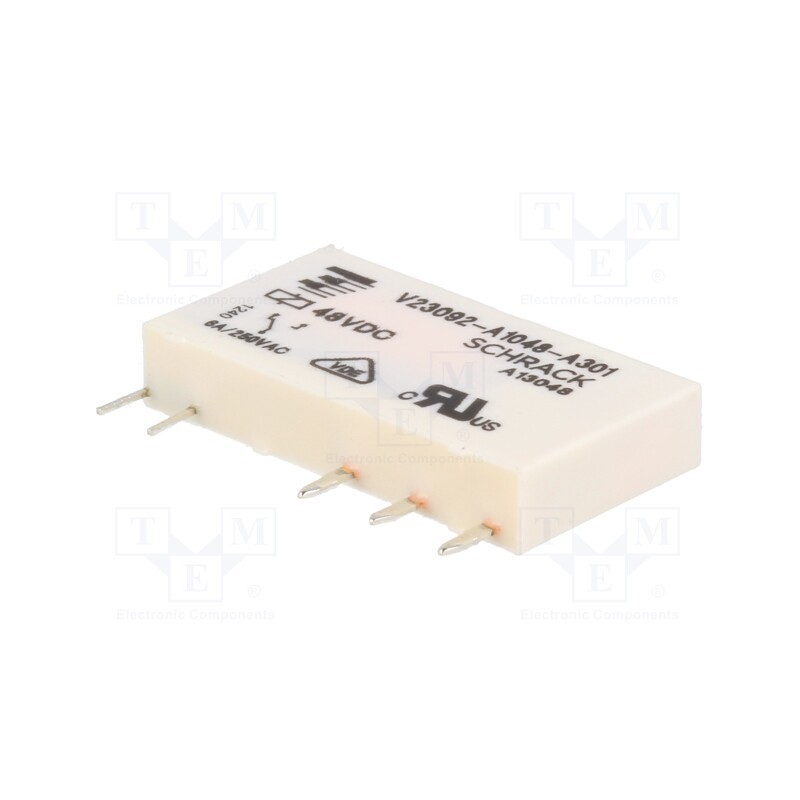 1 pcs x TE Connectivity - 3-1393236-7 - Relay: electromagnetic, SPDT, Ucoil: 48VDC, Icontacts max: 6A, PCB