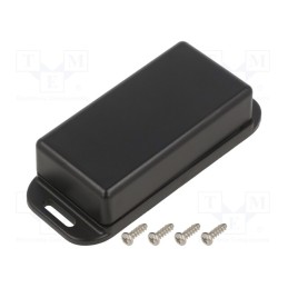 1 pcs x HAMMOND - 1551WKFLBK - Enclosure: multipurpose, X: 40mm, Y: 80mm, Z: 22mm, with fixing lugs