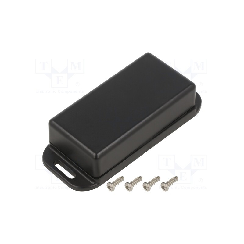 1 pcs x HAMMOND - 1551WKFLBK - Enclosure: multipurpose, X: 40mm, Y: 80mm, Z: 22mm, with fixing lugs