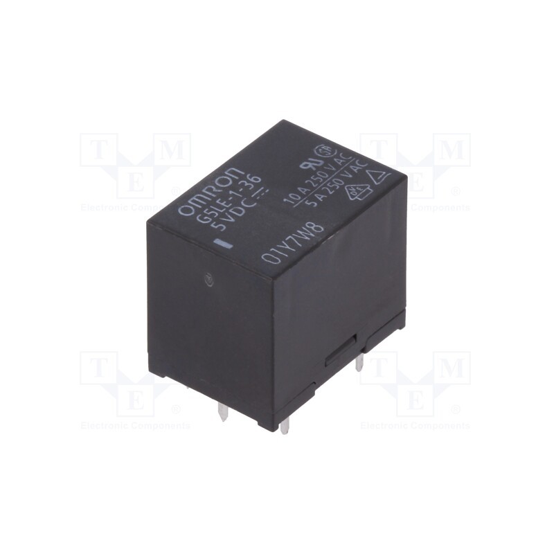 1 pcs x OMRON OCB - G5LE-1-36 5VDC - Relay: electromagnetic, SPDT, Ucoil: 5VDC, Icontacts max: 10A, PCB