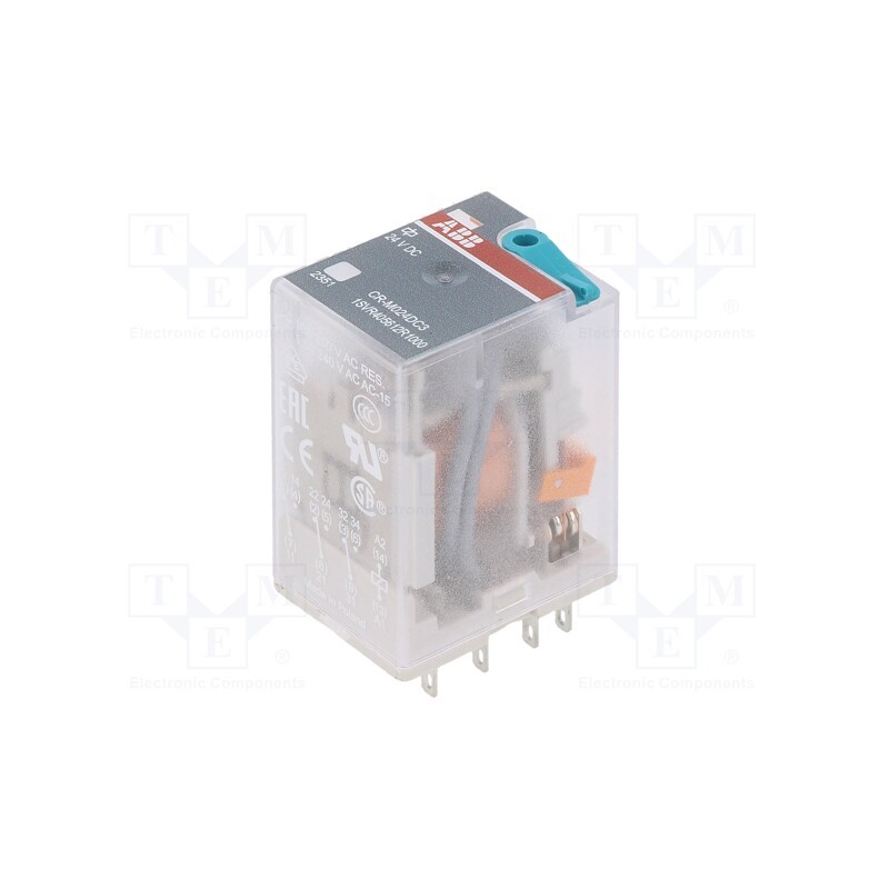1 pcs x ABB - 1SVR405612R1000 - Relay: electromagnetic, 3PDT, Ucoil: 24VDC, Icontacts max: 10A