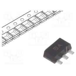 10 pcs x DIODES INCORPORATED - BCX54TA - Transistor: NPN, bipolar, 45V, 1A, 1W, SOT89