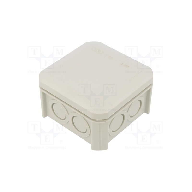 1 pcs x OBO BETTERMANN - T 40 M20 - Enclosure: junction box, X: 90mm, Y: 90mm, Z: 52mm, polypropylene PP