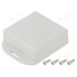 1 pcs x HAMMOND - 1551WTFLGY - Enclosure: multipurpose, X: 60mm, Y: 60mm, Z: 22mm, with fixing lugs
