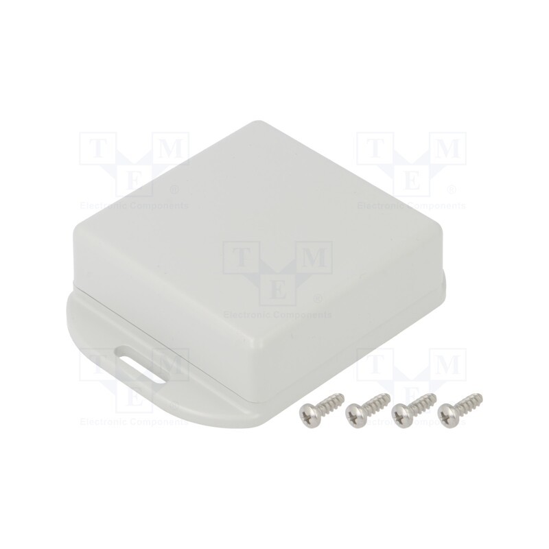 1 pcs x HAMMOND - 1551WTFLGY - Enclosure: multipurpose, X: 60mm, Y: 60mm, Z: 22mm, with fixing lugs