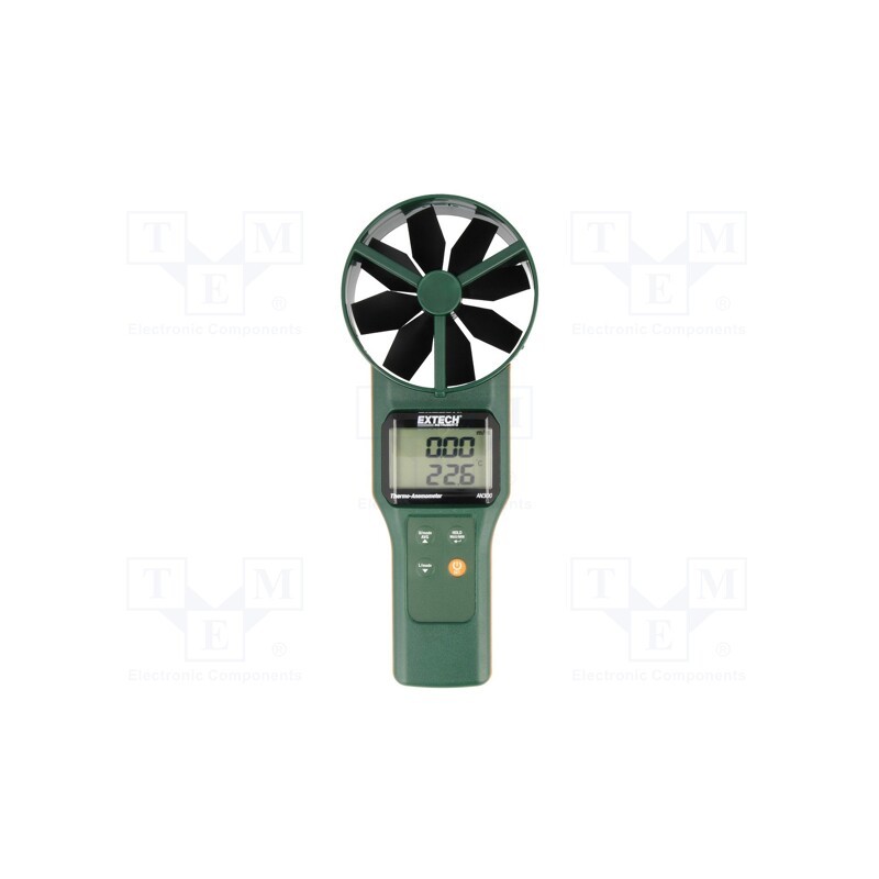 1 pcs x EXTECH - AN300 - Thermoanemometer, LCD, (4000), Vel.measur.resol: 0.01m/s, AN300-C