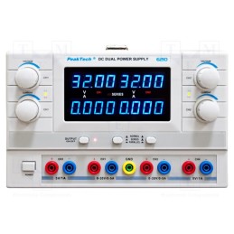 1 pcs x PEAKTECH - P 6210 - Power supply: laboratory, adjustable,multi-channel, 0÷30VDC
