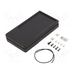 1 pcs x SUPERTRONIC - PP086BN-S - Enclosure: multipurpose, X: 66mm, Y: 120mm, Z: 22mm, ABS, black