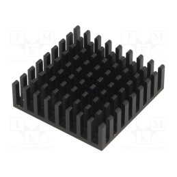 1 pcs x FISCHER ELEKTRONIK - ICK BGA 19 X 19 X 10 - Heatsink: extruded, black, L: 19mm, W: 19mm, H: 10mm, aluminium
