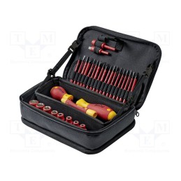 1 set x WIHA - 43465 - Kit: screwdrivers, insulated, 1kVAC, bag, 31pcs, ElectricVario