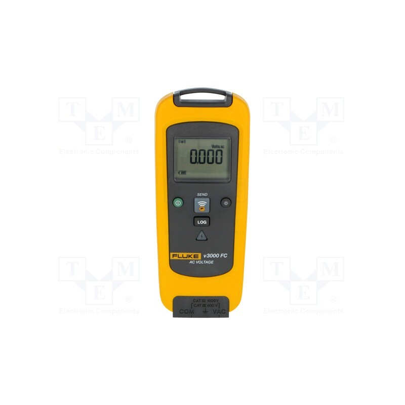 1 pcs x FLUKE - FLUKE V3000FC - Voltmeter, Bluetooth, LCD, 3,5 digit, VAC: 6V,60V,600V,1kV, IP42