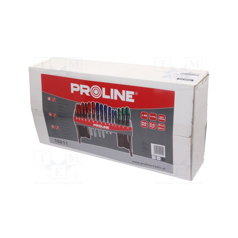 1 set x PROLINE - 10211 - Kit: screwdrivers, Phillips,Pozidriv®,slot, Features: magnetic