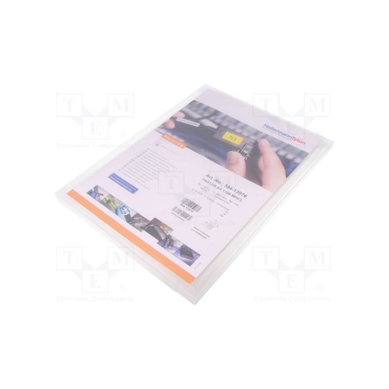 1 pcg x HELLERMANNTYTON - 594-13976 - Label, 38.1mm, 139.7mm, white, TAGPRINTPRO2.0EU, -40÷150°C