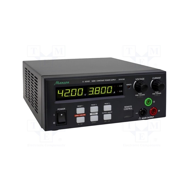 1 pcs x MANSON - SSP-8160 - Power supply: programmable laboratory, Ch: 1, 0÷42VDC, 0÷10A
