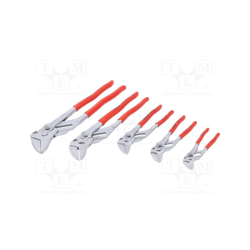 1 set x KNIPEX - 00 19 55 S4 - Kit: pliers, adjustable, case, 5pcs.