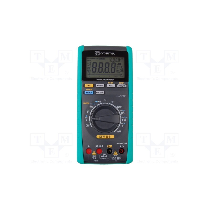 1 pcs x KYORITSU - KEW1051 - Digital multimeter, LCD, (6000), VDC: 0.1÷600mV,6V,60V,600V,1kV