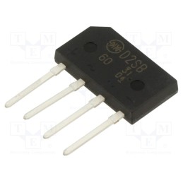 1 pcs x SHINDENGEN - D2SB60-7000 - Bridge rectifier: single-phase, Urmax: 600V, If: 1.5A, Ifsm: 80A
