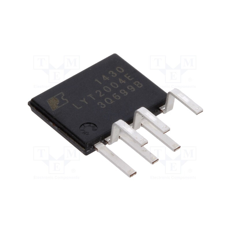 1 pcs x POWER INTEGRATIONS - LYT2004E - IC: PMIC, AC/DC switcher,LED driver, 90÷308V, Ubr: 725V, eSIP-7C