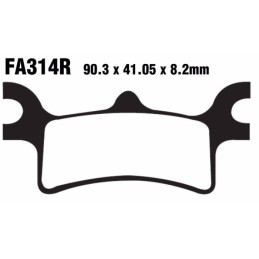 Rear pads scrambler magnum 325 500 330 trail 250