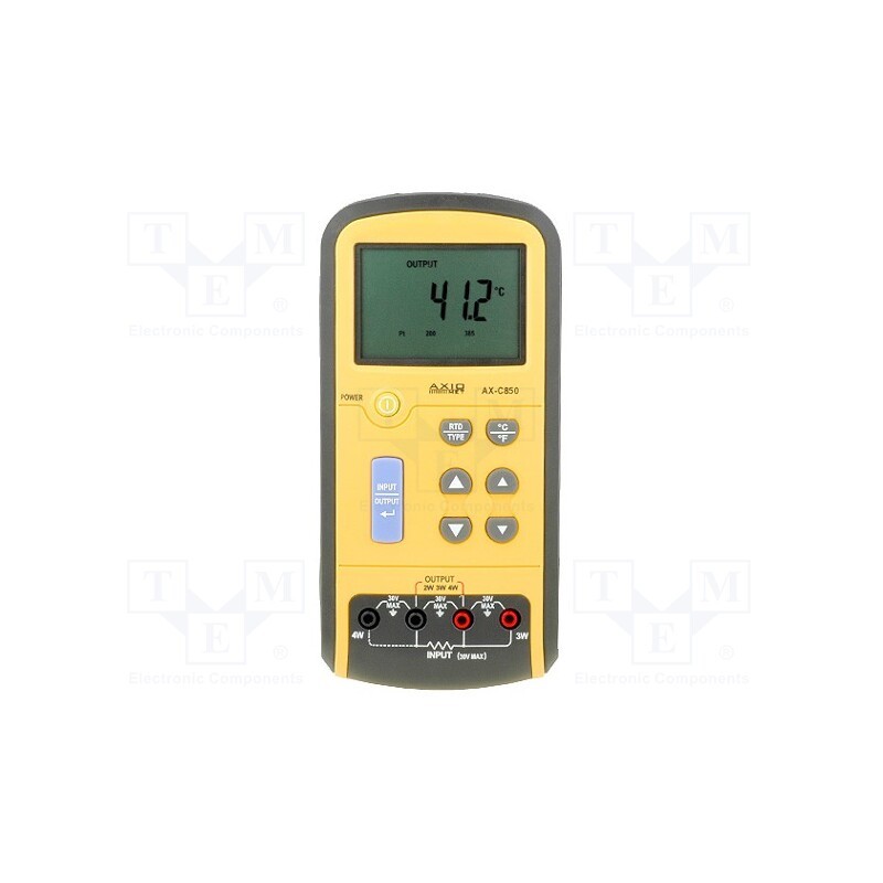 1 pcs x AXIOMET - AX-C850 - Meter: calibrator, RTD, 10mΩ÷400Ω,1.5kΩ,3.2kΩ, Unit: °C,°F