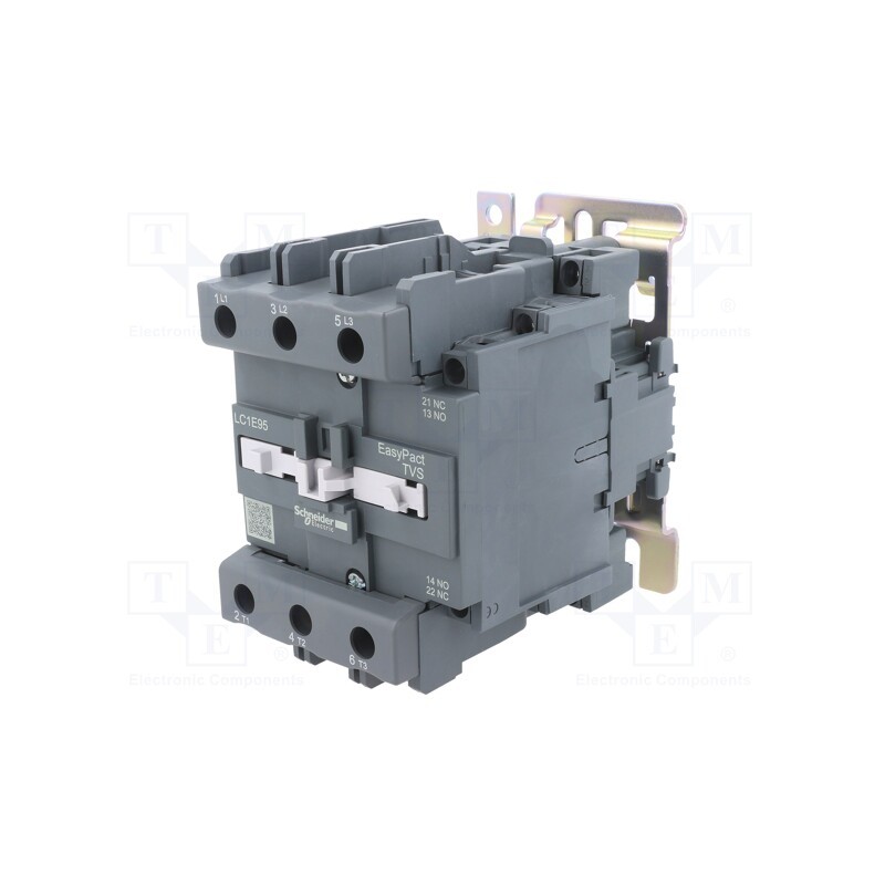 1 pcs x SCHNEIDER ELECTRIC - LC1E95P7 - Contactor: 3-pole, NO x3, Auxiliary contacts: NO, 230VAC, 95A, 690V