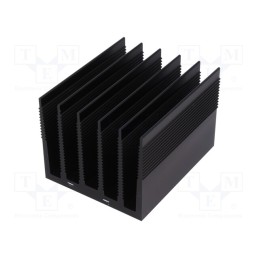 1 pcs x FISCHER ELEKTRONIK - SK 135 100 SA - Heatsink: extruded, grilled, black, L: 100mm, W: 82mm, H: 69mm, 1K/W