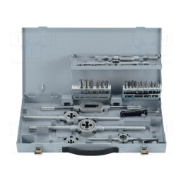 1 set x ALPEN-MAYKESTAG - 70800031100 - Kit: taps, Kit: taps,threading dies,tap wrench,diestock, 37pcs.