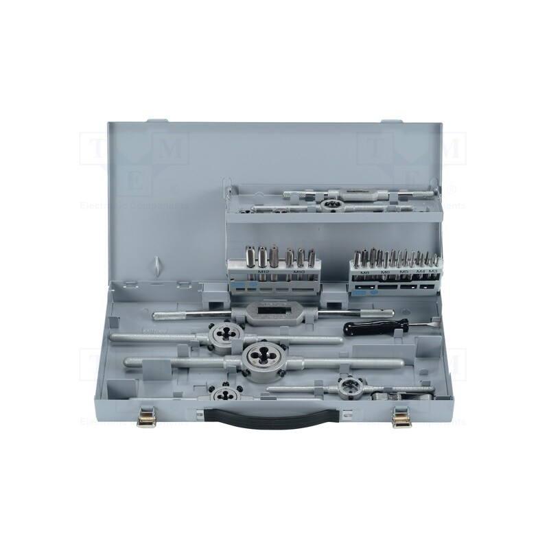 1 set x ALPEN-MAYKESTAG - 70800031100 - Kit: taps, Kit: taps,threading dies,tap wrench,diestock, 37pcs.