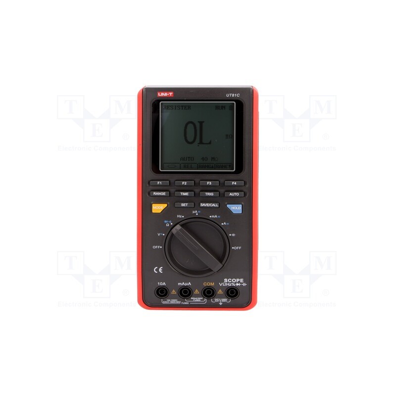 1 pcs x UNI-T - UT81C - Digital multimeter, USB, LCD, VDC: 100uV÷400mV,4V,40V,400V,1kV