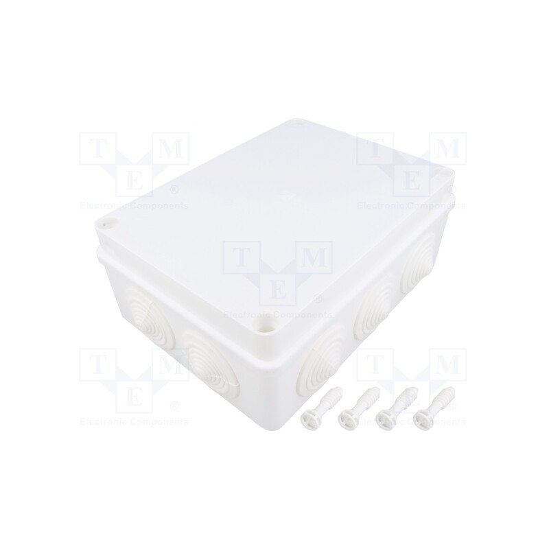 1 pcs x PAWBOL - S-BOX 406B - Enclosure: junction box, X: 110mm, Y: 190mm, Z: 70mm, IP65, white