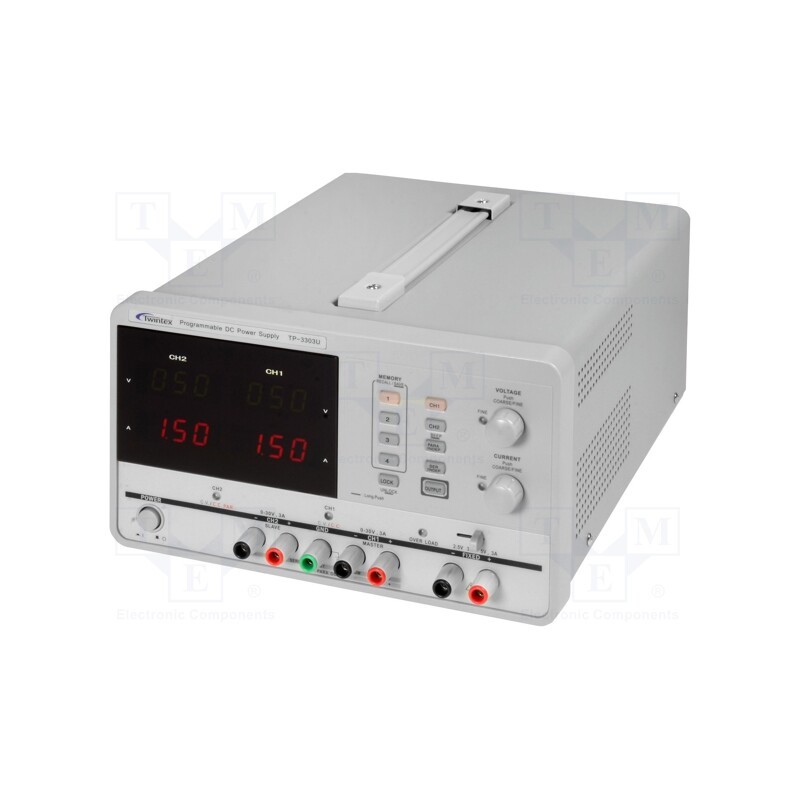 1 pcs x TWINTEX - TP-3303U - Power supply: programmable laboratory, Ch: 3, 0÷30VDC, 0÷3A, 0÷3A