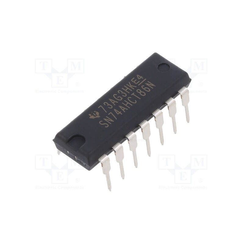 3 pcs x TEXAS INSTRUMENTS - SN74AHCT86N - IC: digital, XOR, Ch: 4, IN: 2, CMOS,TTL, THT, DIP14, 4.5÷5.5VDC,