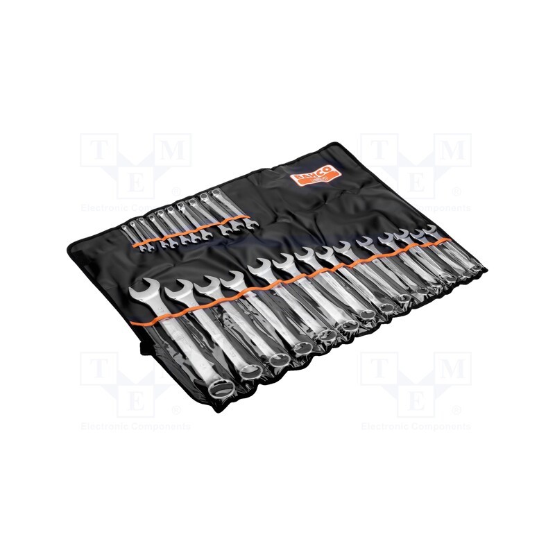 1 set x BAHCO - 111M/24T - Wrenches set, bent,combination spanner, 24pcs.